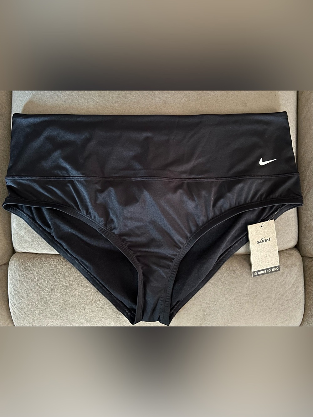 Nike high waisted Black Bikini bathing suit Bottoms size 2X NEW